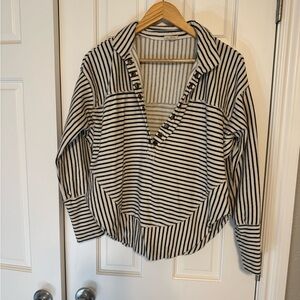 Anthropologie Pilcro Spliced Henley Top Size XSmall